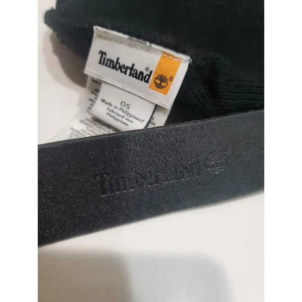 Timberland Beenie And Leather Belt Size 38
